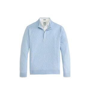 NEW GENTEAL men's bramlett diamond quilted quarter zip top in sky blue